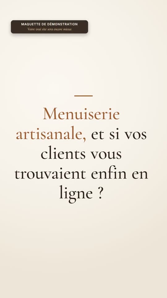 Exemple de site pour une menuiserie artisanale